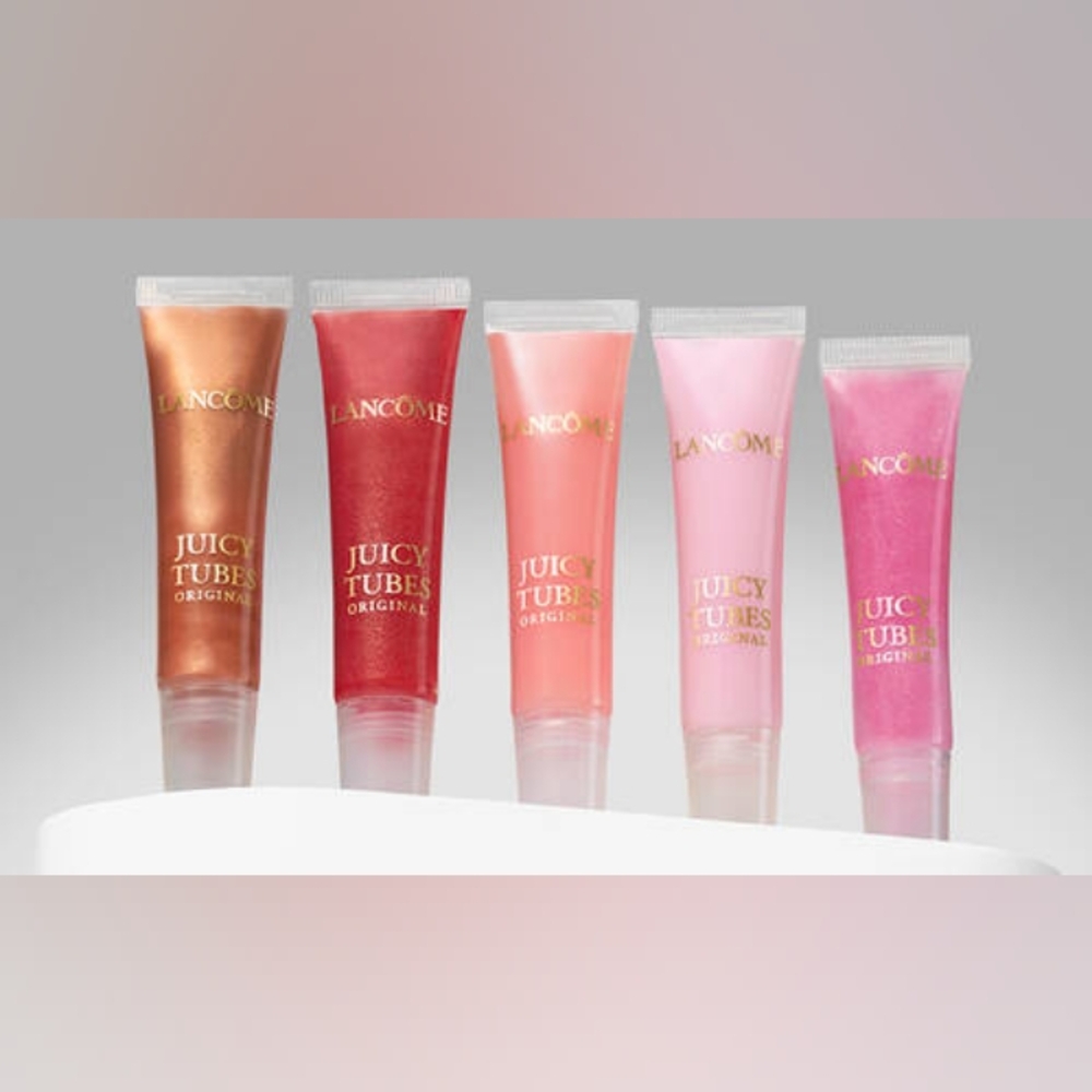 Lancôme Juicy Tubes Smoothie Simmer Nude Sparkle Plump Shine Lip Gloss .28oz - Picture 5 of 15